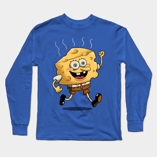 Cheese Bob Tri Pants Long Sleeve T-Shirt by Vincent Trinidad Art